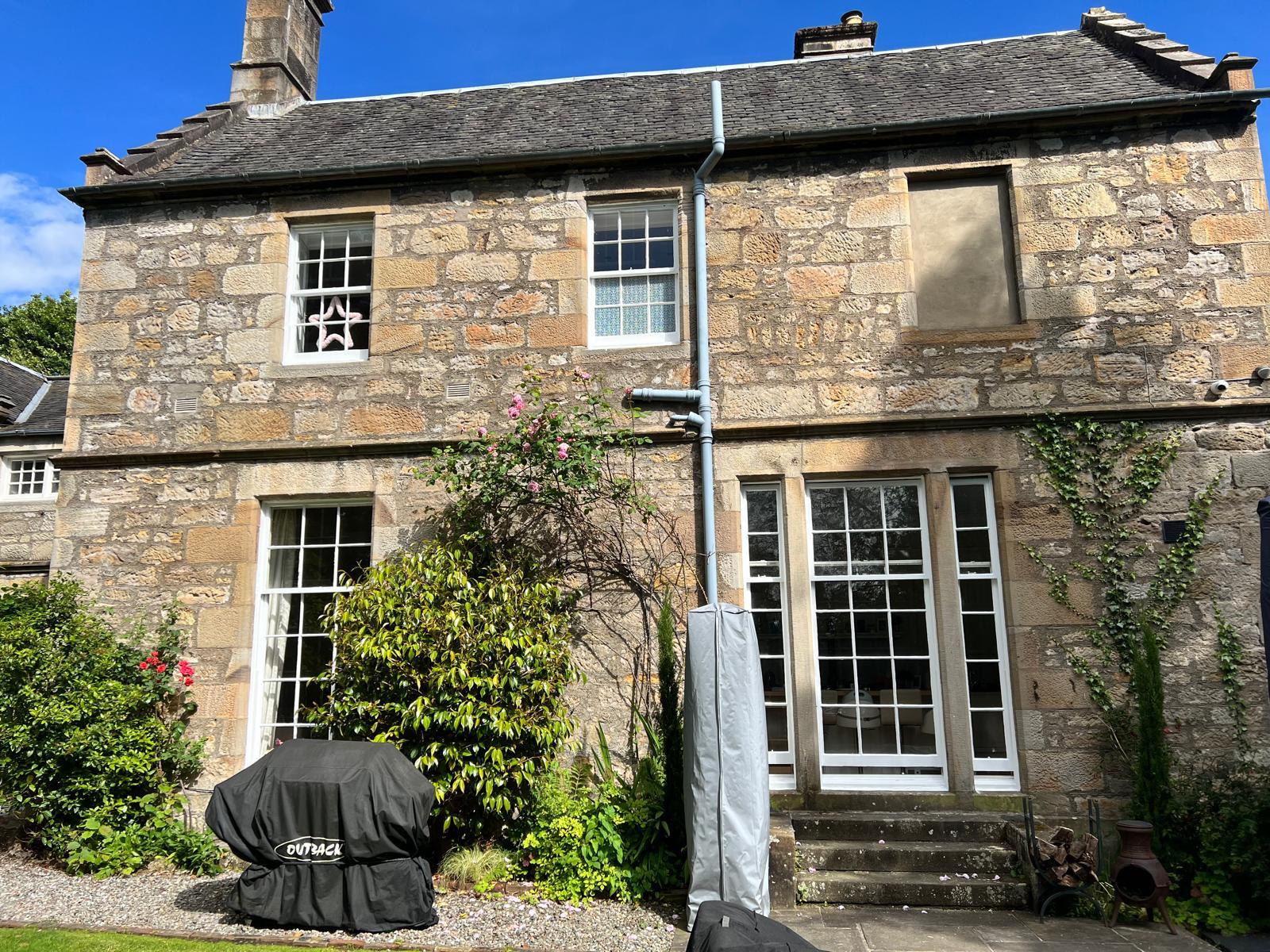 Traditional sash and case window restoration near Balquhidder